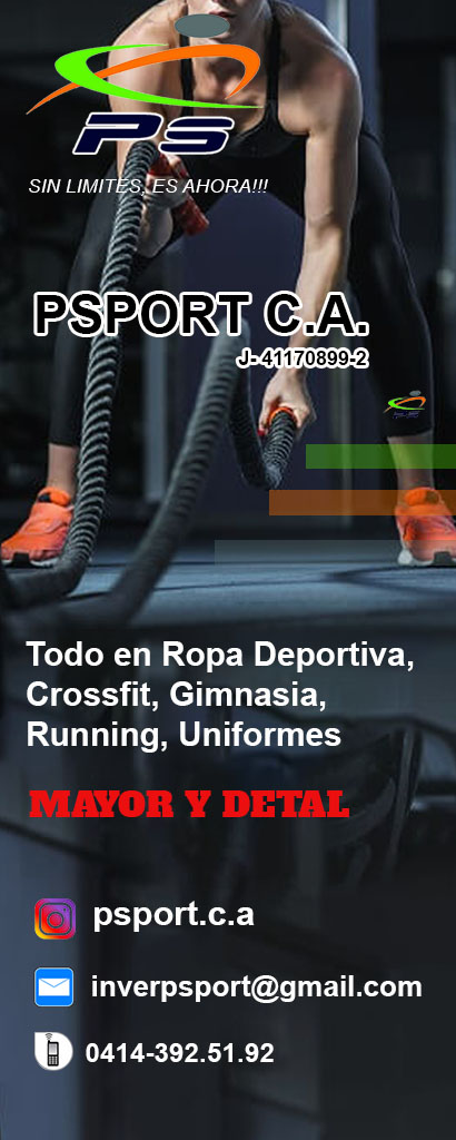 psport c.a. todo en ropa deportiva crossfit gimnasia running uniformes