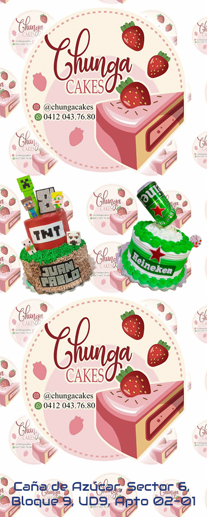 Chunga Cakes Tortas de chocolate vainilla marmoleada limon zanahoria auyama tres leches clasica y de chocolate pie de limon parchita tarta de manzana cupcakes suspiros galletas craqueladas avenas mantequilla torta bombon